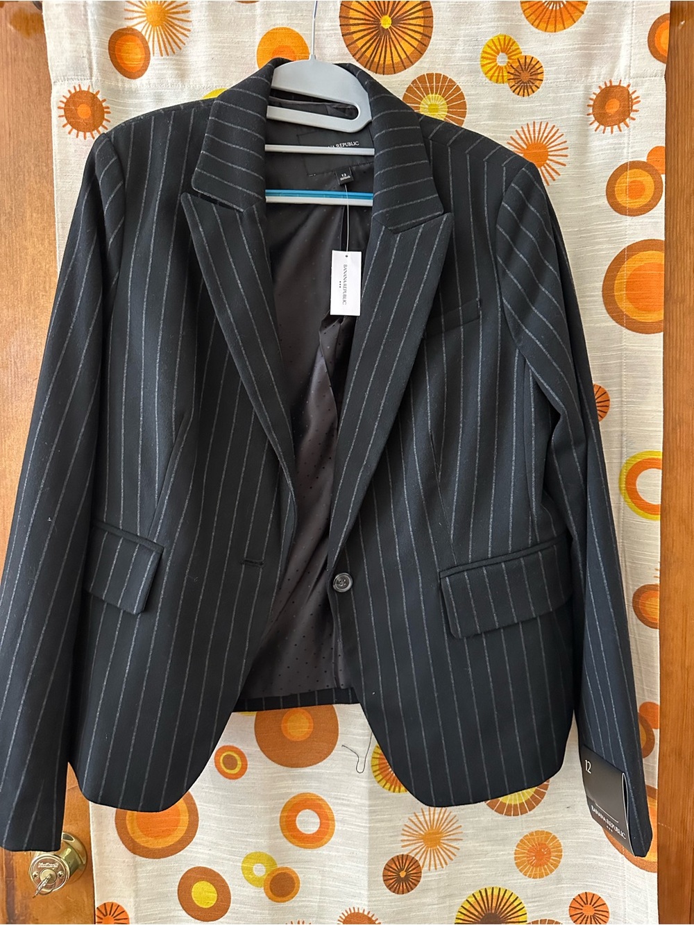 Banana Republic Black Pinstripe Women's Blazer